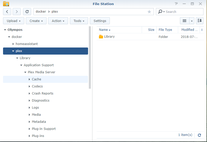 Docker folder screenshot